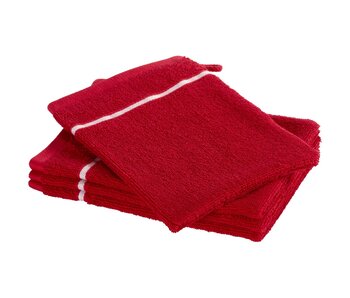 Moodit Empress Waschlappen-Set in Tiefrot (4-teilig) aus Baumwolle
