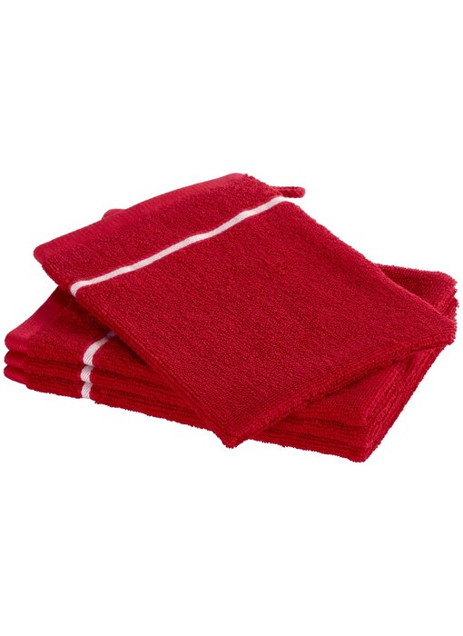 Moodit Washandjes Empress Deep Red set (4 st.) Katoen