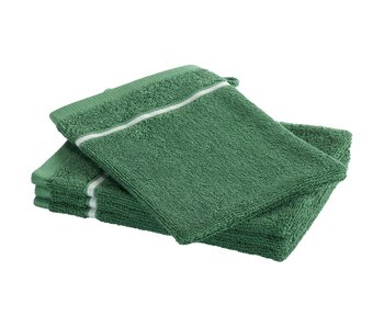 Moodit Ensemble de 4 débarbouillettes Empress vert émeraude en coton