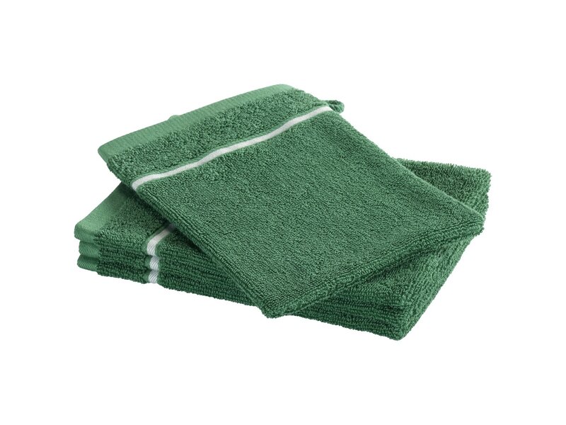 Moodit Empress Waschlappen – Smaragdgrün – 4er-Set – 23 x 16 cm – 100 % Baumwolle