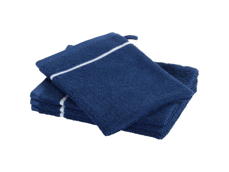 Moodit Washandjes Empress - Navy Blue - set 4 st. - 23 x 16 cm - 100% Katoen