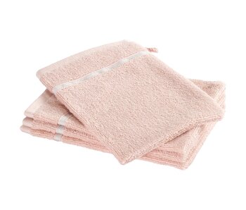 Moodit Ensemble de 4 débarbouillettes en coton rose perle impératrice