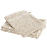 Moodit Gants de toilette Empress - Sable - lot de 4 - 23 x 16 cm - 100 % coton