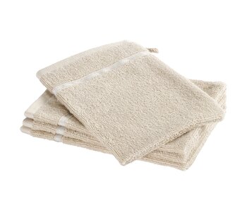 Moodit Ensemble de 4 gants de toilette Empress Sand en coton