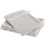 Moodit Empress Waschlappen – Silber – 4er-Set – 23 x 16 cm – 100 % Baumwolle