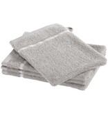 Moodit Gants de toilette Empress - Gris acier - lot de 4 - 23 x 16 cm - 100 % coton