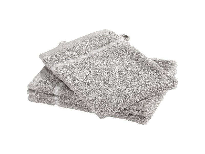 Moodit Washandjes Empress - Steel Grey - set 4 st. - 23 x 16 cm - 100% Katoen