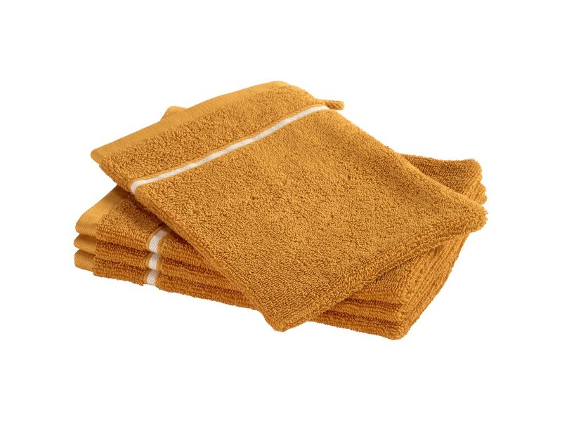 Moodit Washandjes Empress - Sunshine - set 4 st. - 23 x 16 cm - 100% Katoen
