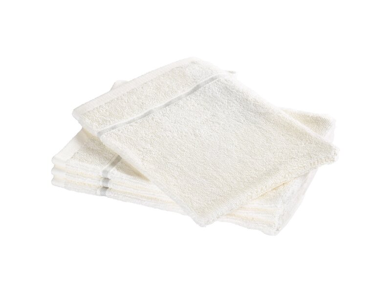 Moodit Gants de toilette Empress - Vanille - lot de 4 - 23 x 16 cm - 100 % coton