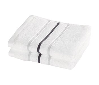 Moodit Ensemble de 2 serviettes d'invités blanches Empress en coton