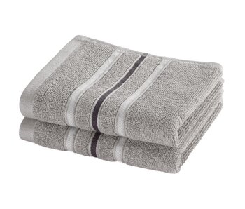 Moodit Gastendoekjes Empress Steel Grey set (2 st.) Katoen