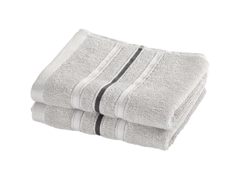 Moodit Gastendoekjes Empress - Silver - set 2 stuks - 30 x 50 cm - 100% Katoen