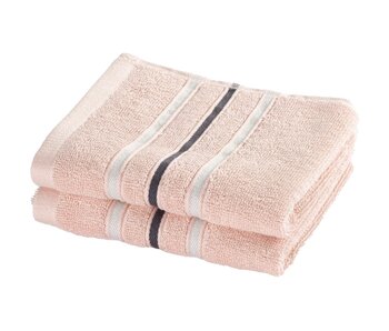 Moodit Ensemble de 2 serviettes d'invités Empress Pearl Pink en coton