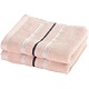 Ensemble de 2 serviettes d'invités Empress Pearl Pink en coton