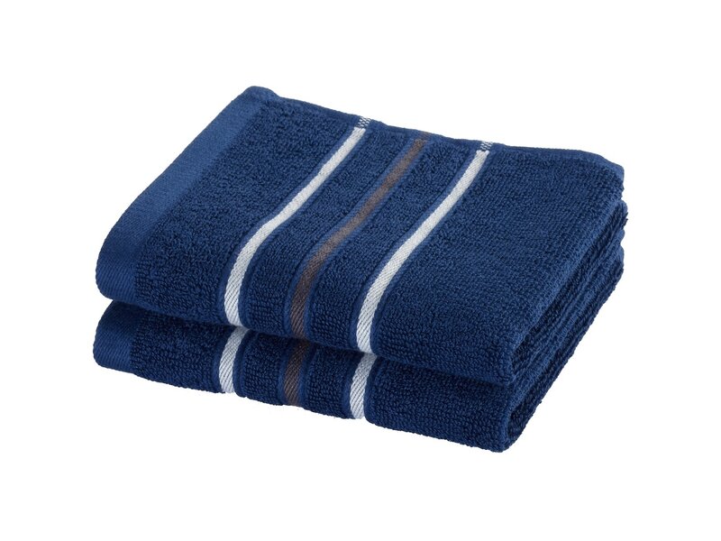 Moodit Gästetücher Empress – Marineblau – 2er-Set – 30 x 50 cm – 100 % Baumwolle