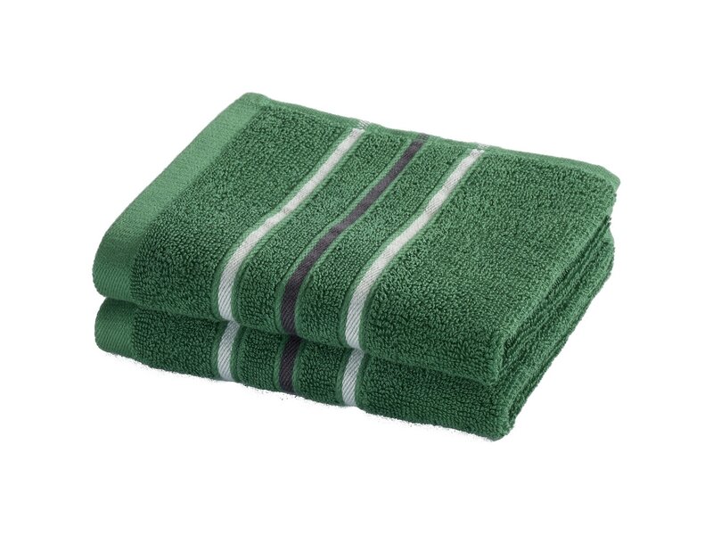 Moodit Gästetücher Empress – Smaragdgrün – 2er-Set – 30 x 50 cm – 100 % Baumwolle