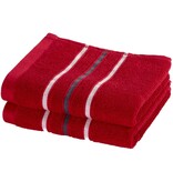 Moodit Gästetücher Empress – Dunkelrot – 2er-Set – 30 x 50 cm – 100 % Baumwolle