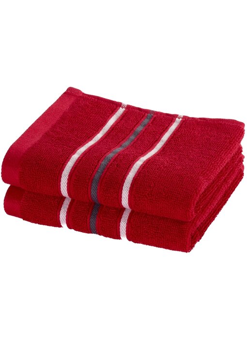 Moodit Gästehandtuch-Set Empress Deep Red (2-teilig) aus Baumwolle