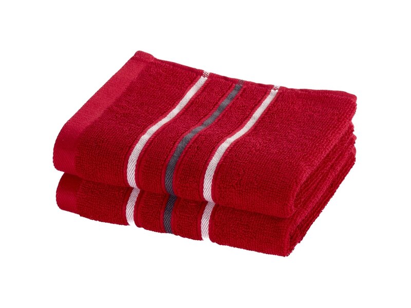 Moodit Gästetücher Empress – Dunkelrot – 2er-Set – 30 x 50 cm – 100 % Baumwolle