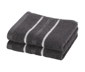 Moodit Gastendoekjes Empress Dark Grey set (2 st.) Katoen