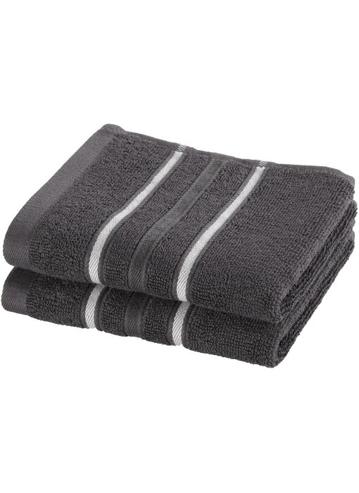 Moodit Gastendoekjes Empress Dark Grey set (2 st.) Katoen