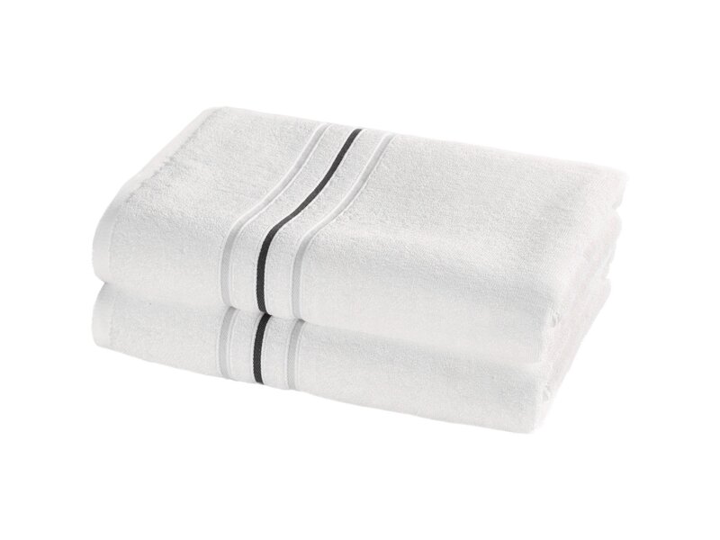 Moodit Douchelaken Empress Wit - set 2 st. - 70 x 140 cm - 100% Katoen