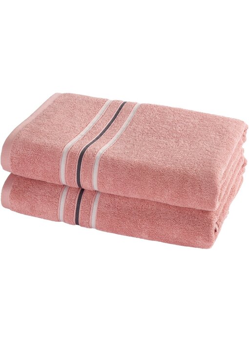 Moodit Ensemble de serviettes de douche Vieux Rose (2 pièces) 70 x 140 cm Coton
