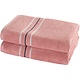 Douchelaken Empress Vieux Rose set (2 st.) 70 x 140 cm Katoen