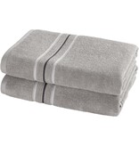 Moodit Duschhandtuch Empress Steel Grey – 2er-Set – 70 x 140 cm – 100 % Baumwolle