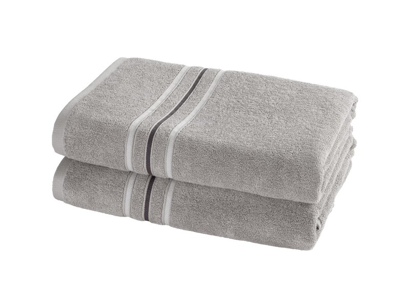 Moodit Douchelaken Empress Steel Grey - set 2 st. - 70 x 140 cm - 100% Katoen