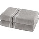 Empress Steel Grey Shower Towel Set (2 pcs.) 70 x 140 cm Cotton