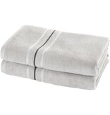 Moodit Serviette de douche Empress - Argent - lot de 2 - 70 x 140 cm - 100 % coton