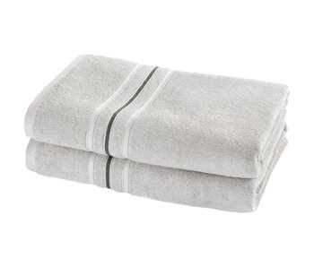 Moodit Empress Silver Duschhandtuch-Set (2-teilig) 70 x 140 cm Baumwolle