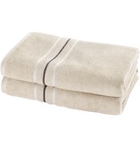 Moodit Serviette de douche Empress - Sable - lot de 2 - 70 x 140 cm - 100 % coton