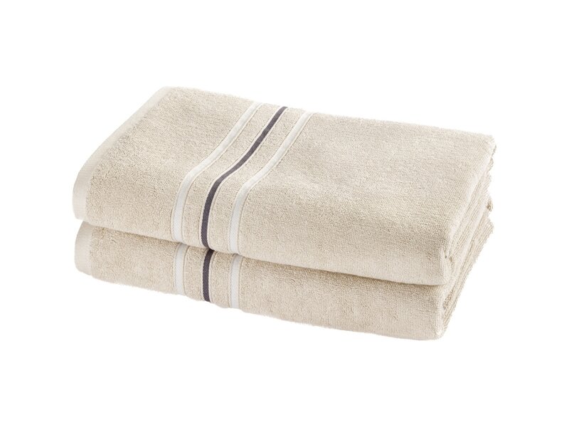 Moodit Douchelaken Empress - Sand - set 2 st. - 70 x 140 cm - 100% Katoen