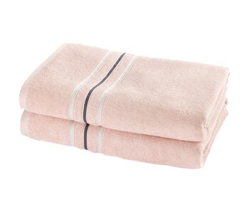 Moodit Duschhandtuch-Set Empress Pearl Pink (2-teilig), 70 x 140 cm, Baumwolle