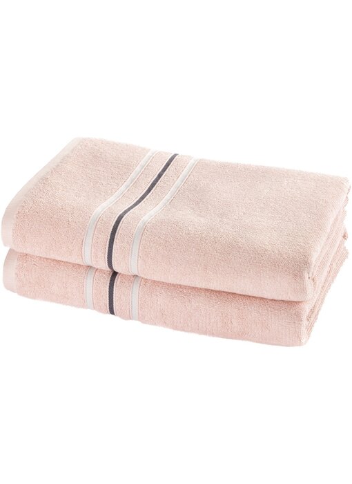 Moodit Duschhandtuch-Set Empress Pearl Pink (2-teilig), 70 x 140 cm, Baumwolle