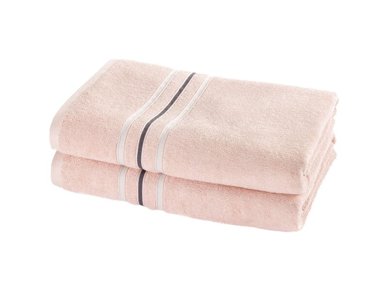 Moodit Empress Shower Towel - Pearl Pink - set of 2 - 70 x 140 cm - 100% Cotton