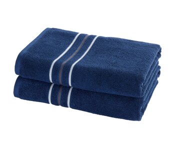 Moodit Shower towel Empress Navy Blue set (2 pcs.) 70 x 140 cm Cotton