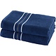 Ensemble de serviettes de douche bleu marine (2 pièces) 70 x 140 cm Coton