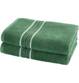 Moodit Serviette de douche Empress Vert Émeraude - lot de 2 pièces - 70 x 140 cm - 100 % coton