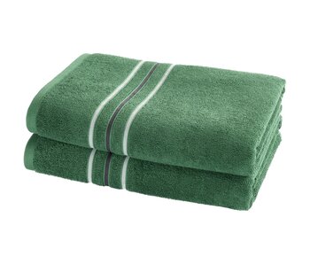 Moodit Serviettes de douche Empress vert émeraude (lot de 2) 70 x 140 cm, coton