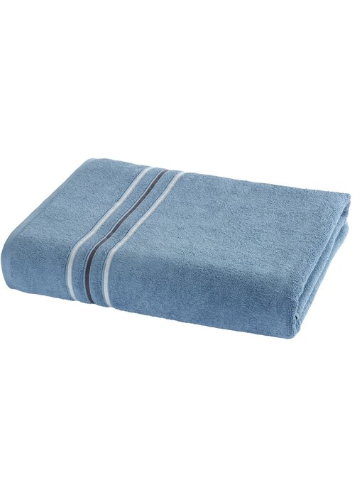 Moodit Serviette de plage bleu pierre 100 x 200 cm Coton