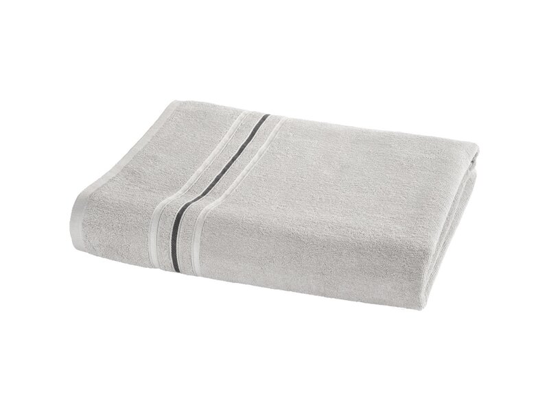 Moodit Serviette de plage Empress - Argent - 100 x 200 cm - Coton