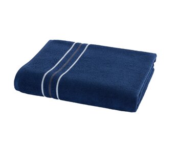Moodit Serviette de plage Empress bleu marine 100 x 200 cm en coton