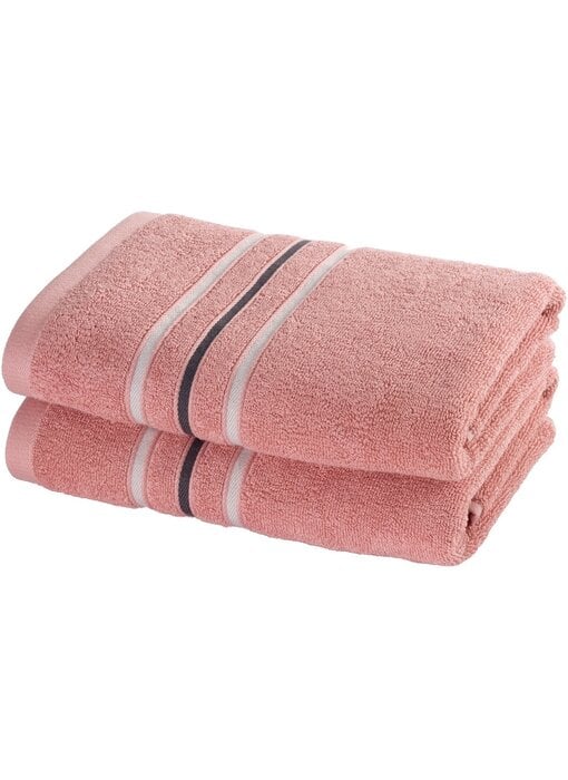 Moodit Lot de 2 serviettes Empress Vieux Rose 50 x 100 cm en coton