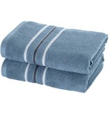 Moodit Serviette Empress Stone Blue - lot de 2 - 50 x 100 cm - Coton