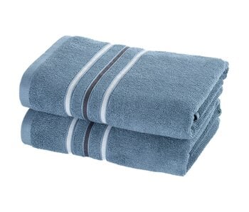 Moodit Handdoek Empress  Stone Blue set (2 st.) 50 x 100 cm Katoen