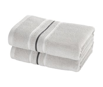 Moodit Ensemble de serviettes Empress Silver (2 pièces) 50 x 100 cm Coton