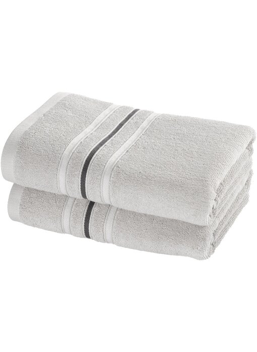 Moodit Handdoek Empress Silver set (2 st.) 50 x 100 cm Katoen